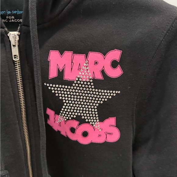 DEVON LEE CARLSON x MARC JACONS black star studded graphic logo hoodie Small - Picture 4 of 8